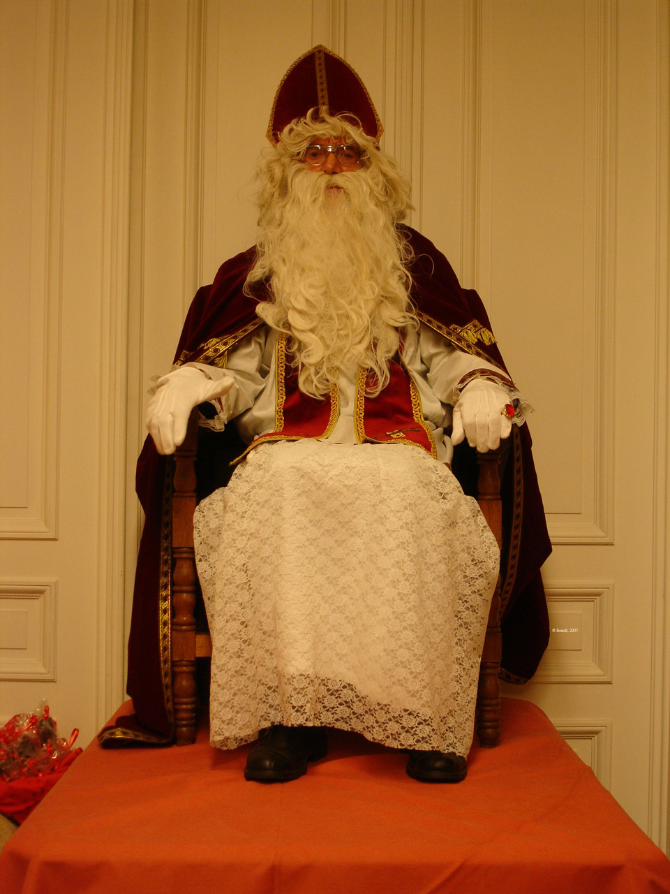 Sinterklaas in Laken op 2 december 2007