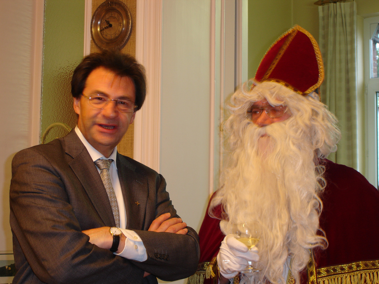 Sinterklaas in Laken op 2 december 2007